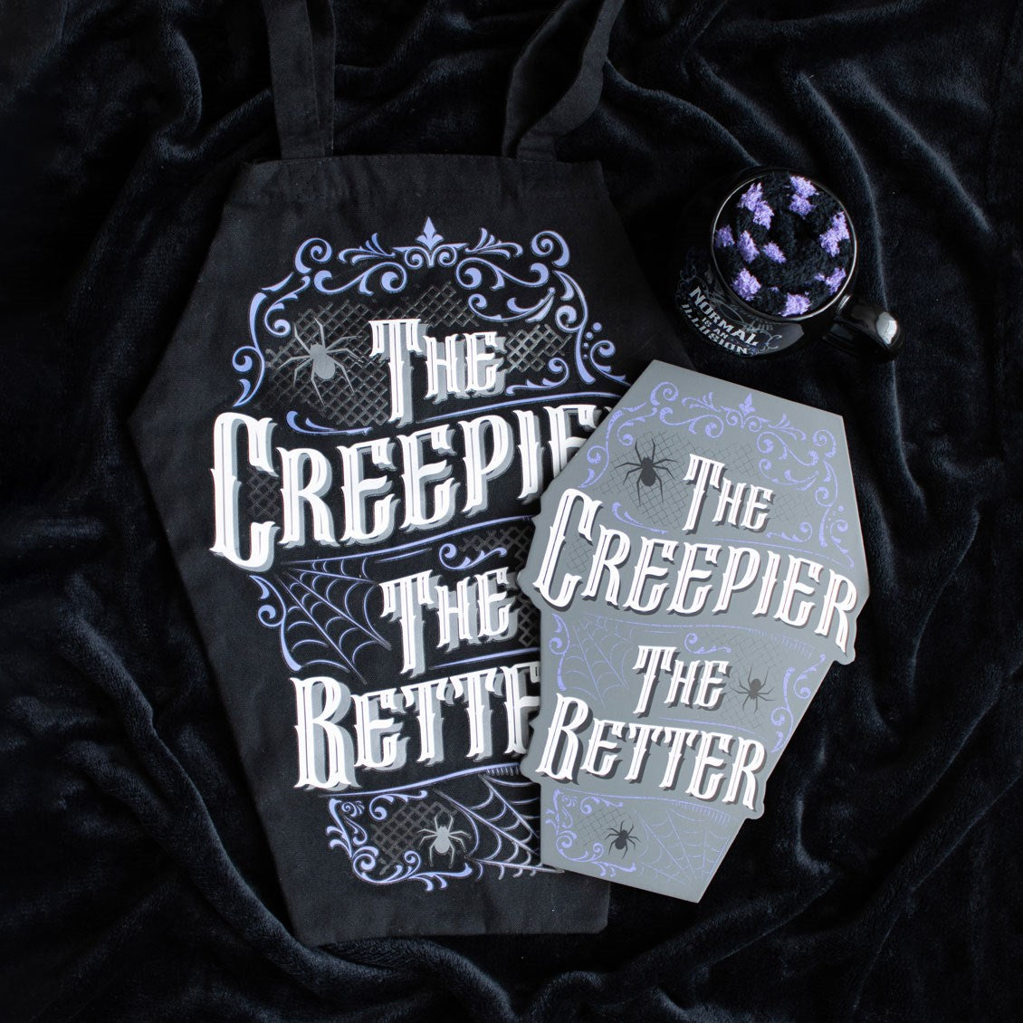 Creepy Coffin Shaped Tote Bag
