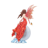 Crimsonlily Red Moon Fairy & Butterfly Figurine