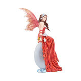 Crimsonlily Red Moon Fairy & Butterfly Figurine
