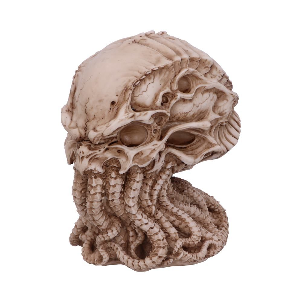 Side view of Cthulhu Skull resin figurine