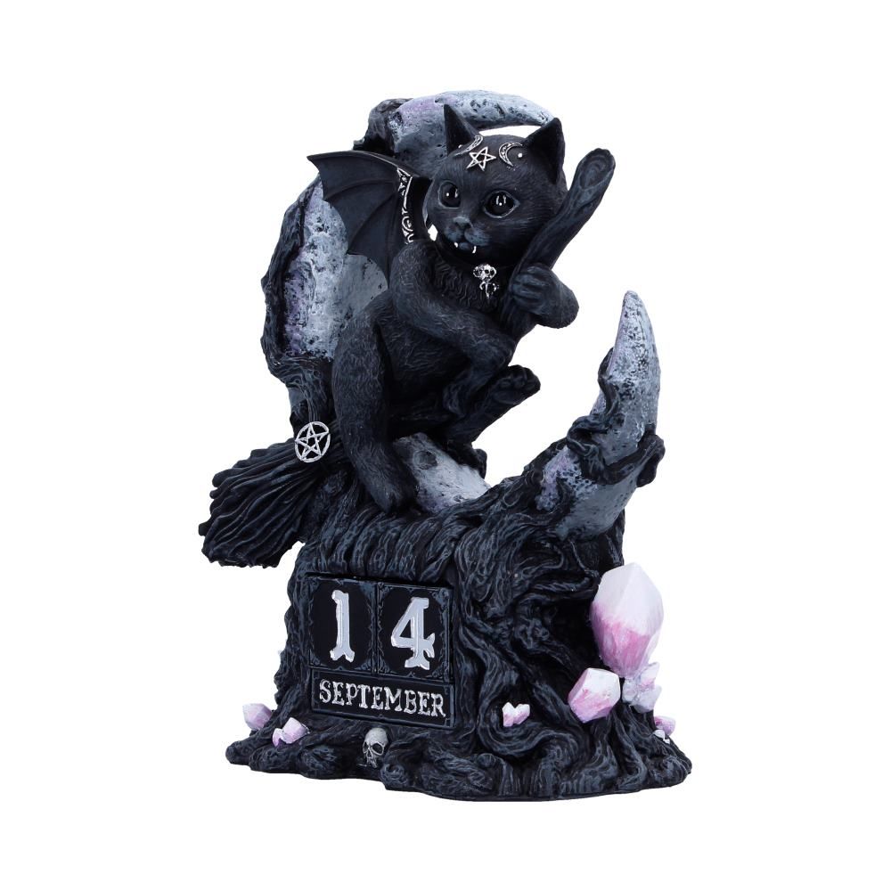 Malpuss gothic cat perpetual calendar front view