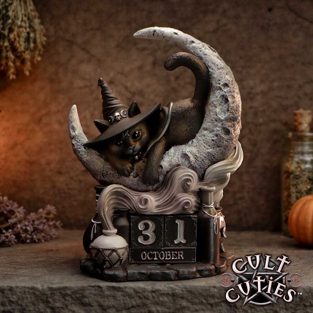 Cult Cuties Purrah perpetual calendar gothic display