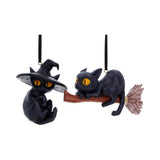 Curse and Claw Halloween Cats Hanging Ornaments