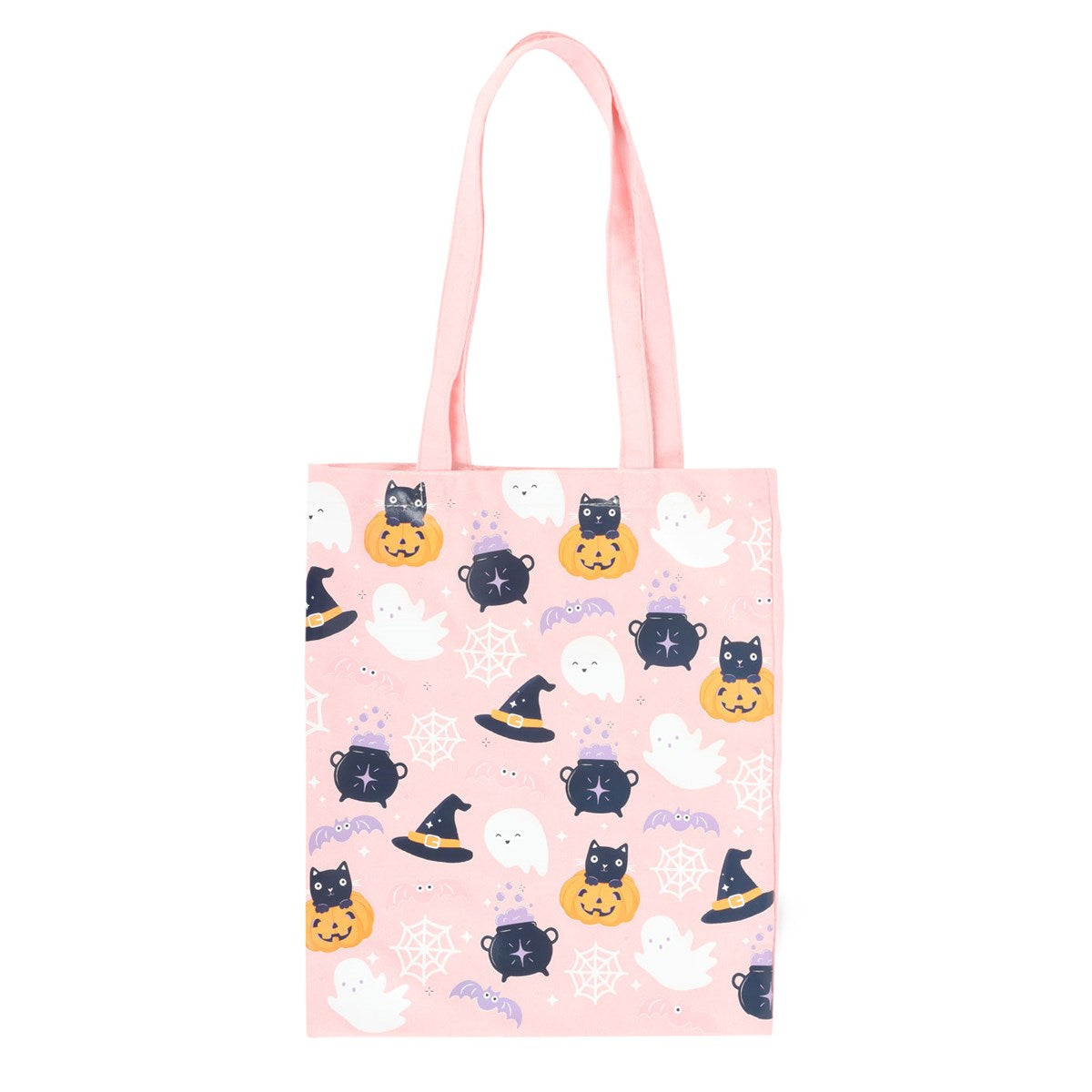 Cute Halloween Tote Bag – Ghosts, Black Cats & Pumpkins