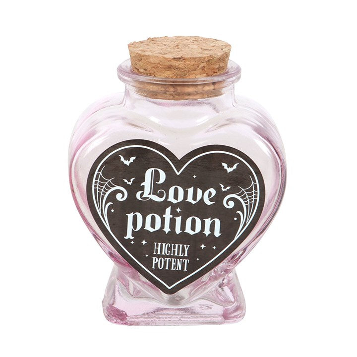 Love Potion Glass Heart Potion Bottle
