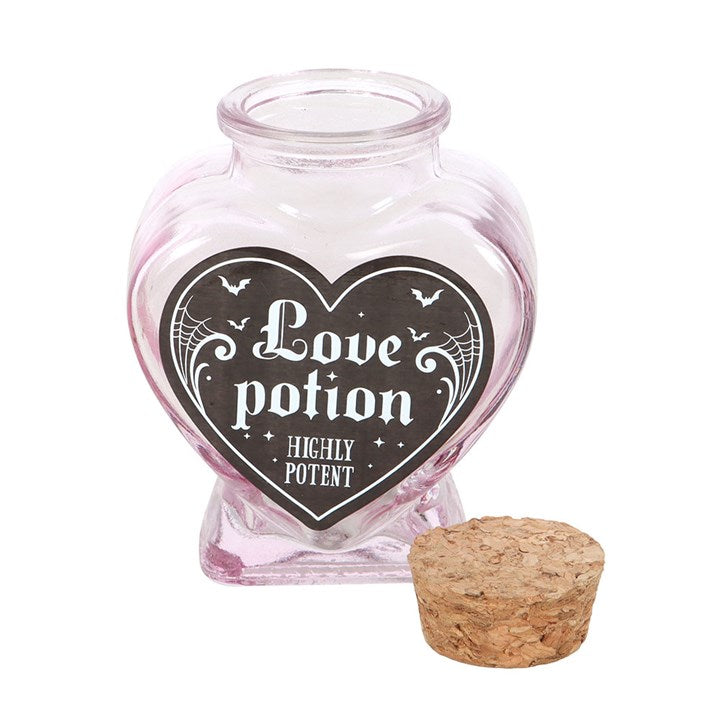 Love Potion Glass Heart Potion Bottle