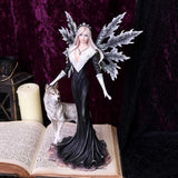 Dark Aura Fairy & Wolf Figurine