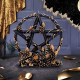 Dark Floral Pentagram Ornament