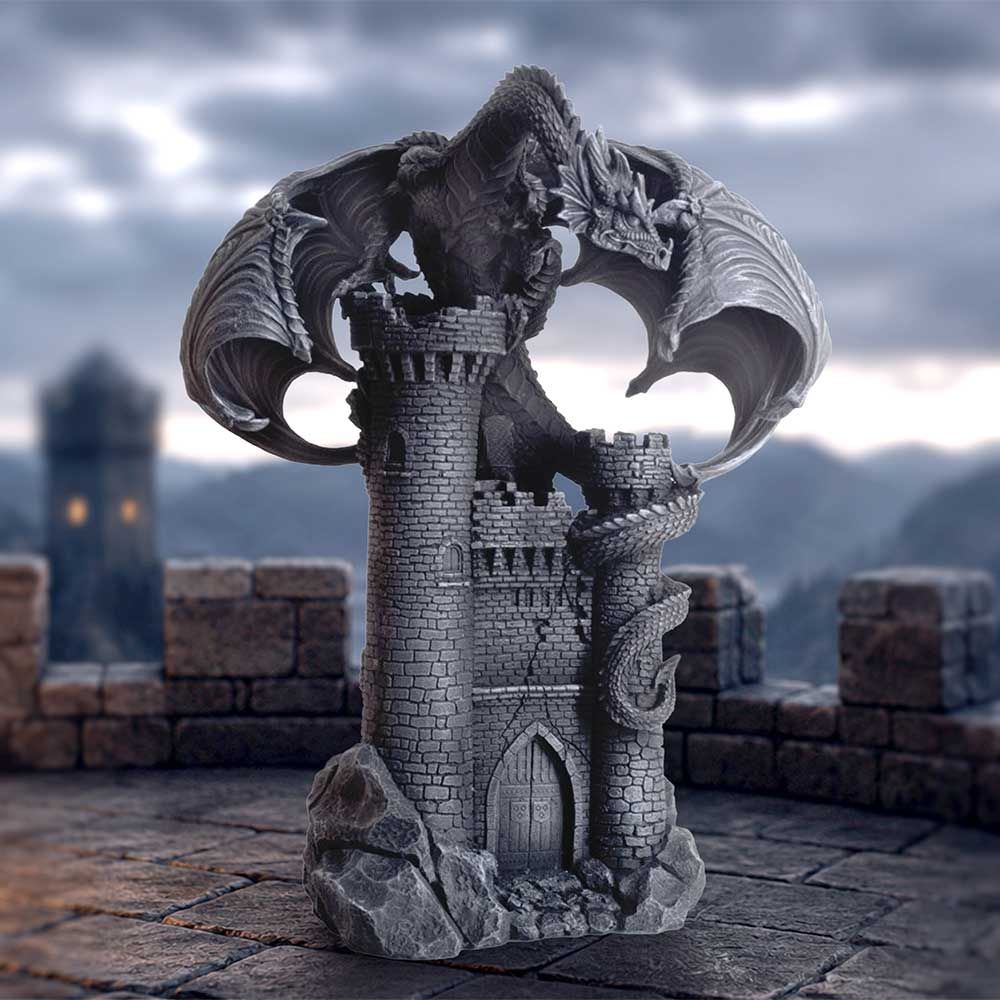 Darkwing Citadel dragon castle sculpture display