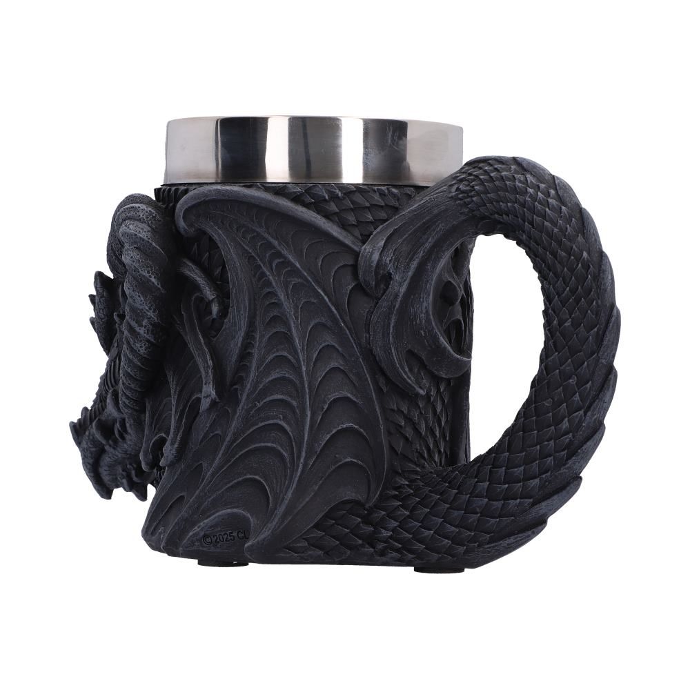 Darkwing Dragon gothic tankard with black sculpted dragon design handle