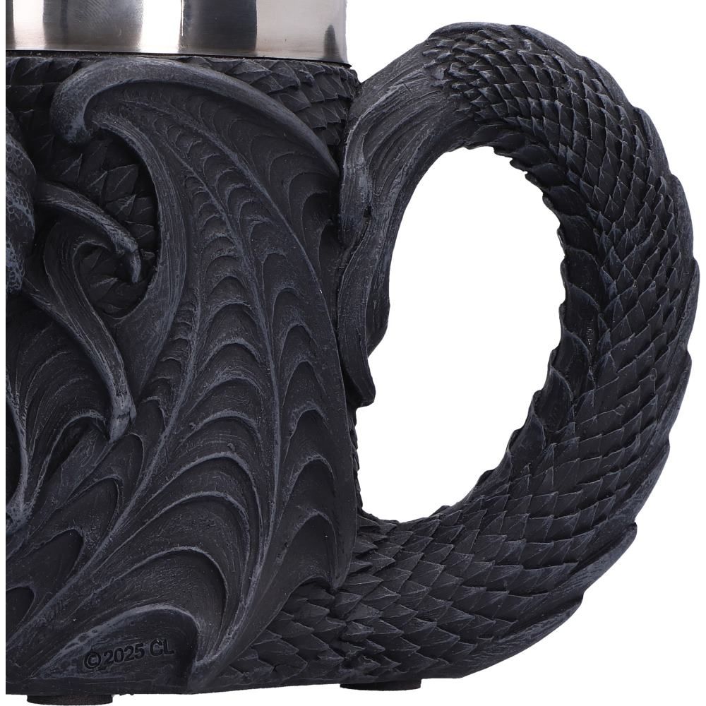 Darkwing Dragon gothic tankard with black sculpted dragon scales