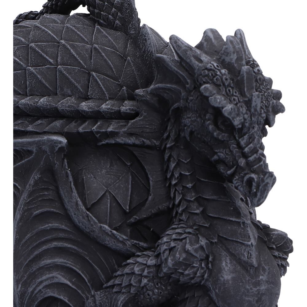 Sculpted dragon detail on Darkwing Treasure Box