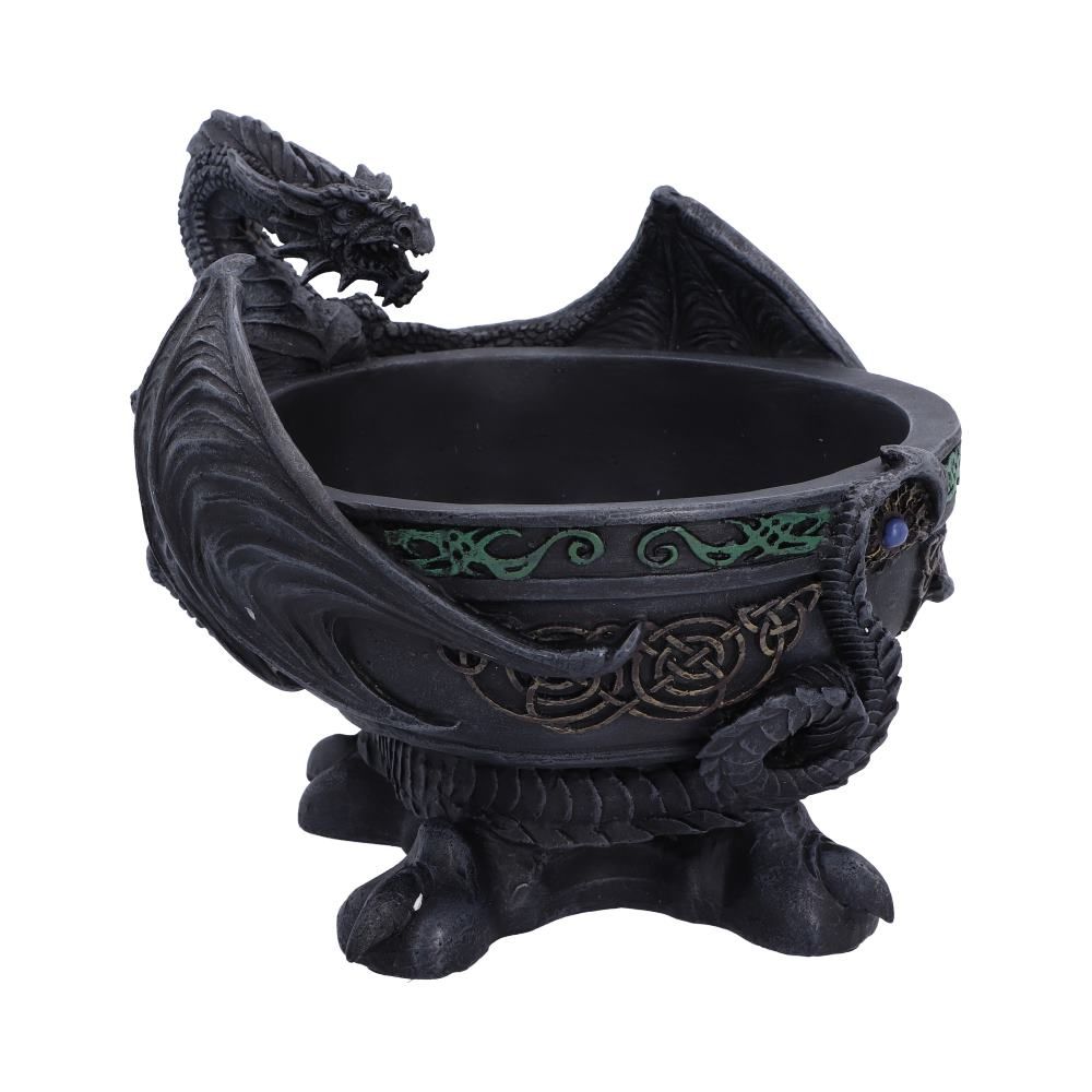 Nemesis Now Darkwing Hoard dragon dish side view