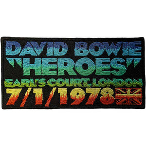 David Bowie Heroes Earls Court Patch