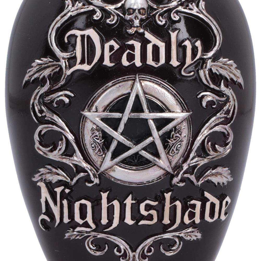 Pentagram detail on Deadly Nightshade bottle figurine