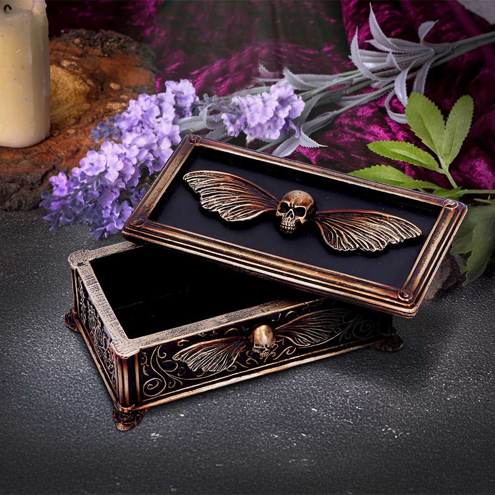 Death's Head gothic trinket box jewellery storage display