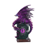 Dragon Fable Purple Dragon on Book Figurine