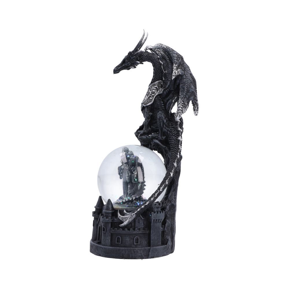 Dragon's Dominion gothic dragon snow globe side view
