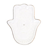 White Hand of Hamsa Incense Holder and Trinket Dish