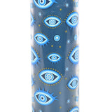 All Seeing Eye Print White Rose Tube Candle