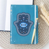 Hand of Hamsa Notebook & Crystal Chip Pen