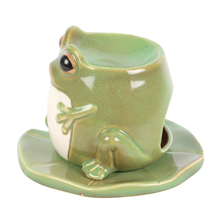 Frog shaped oil burner side view