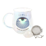 Intuition Glass Mug with Aura Crystal Tea Infuser