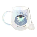 Intuition Glass Mug with Aura Crystal Tea Infuser