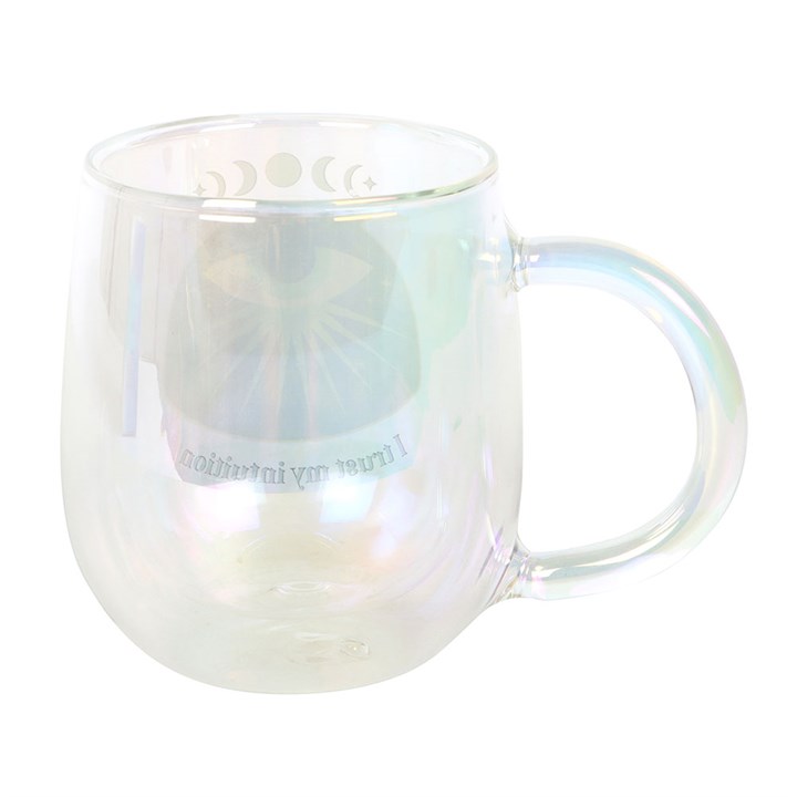 Intuition Glass Mug with Aura Crystal Tea Infuser