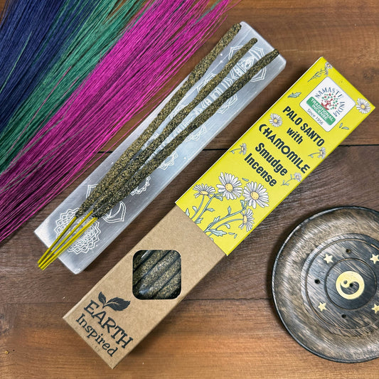 Earth Inspired Smudge Incense Sticks - Palo Santo & Chamomile