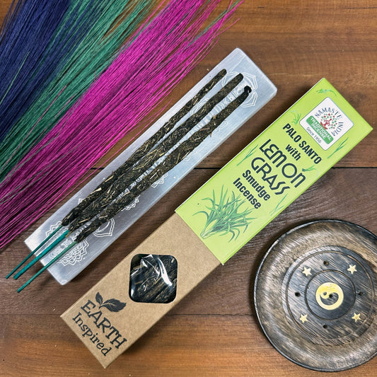 Earth Inspired Smudge Incense Sticks - Palo Santo & Lemongrass