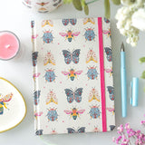Floral Bug Print A5 Notebook
