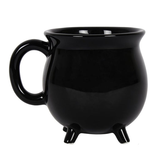 Black Cauldron Mug with three raised feet