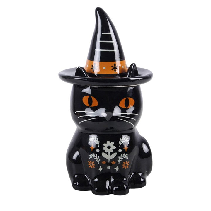 Frightful Folk black cat ceramic oil burner