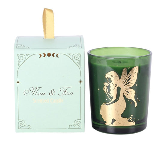 Stardust Fairy Moss and Fern candle with matching gift packaging