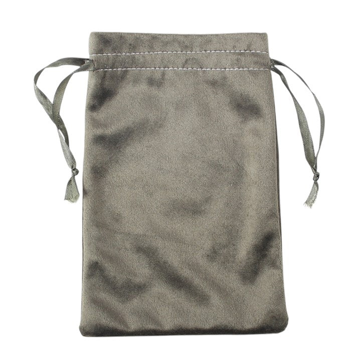 Stardust Fairy green velvet drawstring pouch for tarot cards and crystals back view