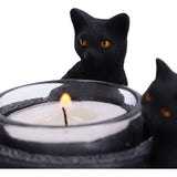 Familiar Trio Cat Tealight Holder