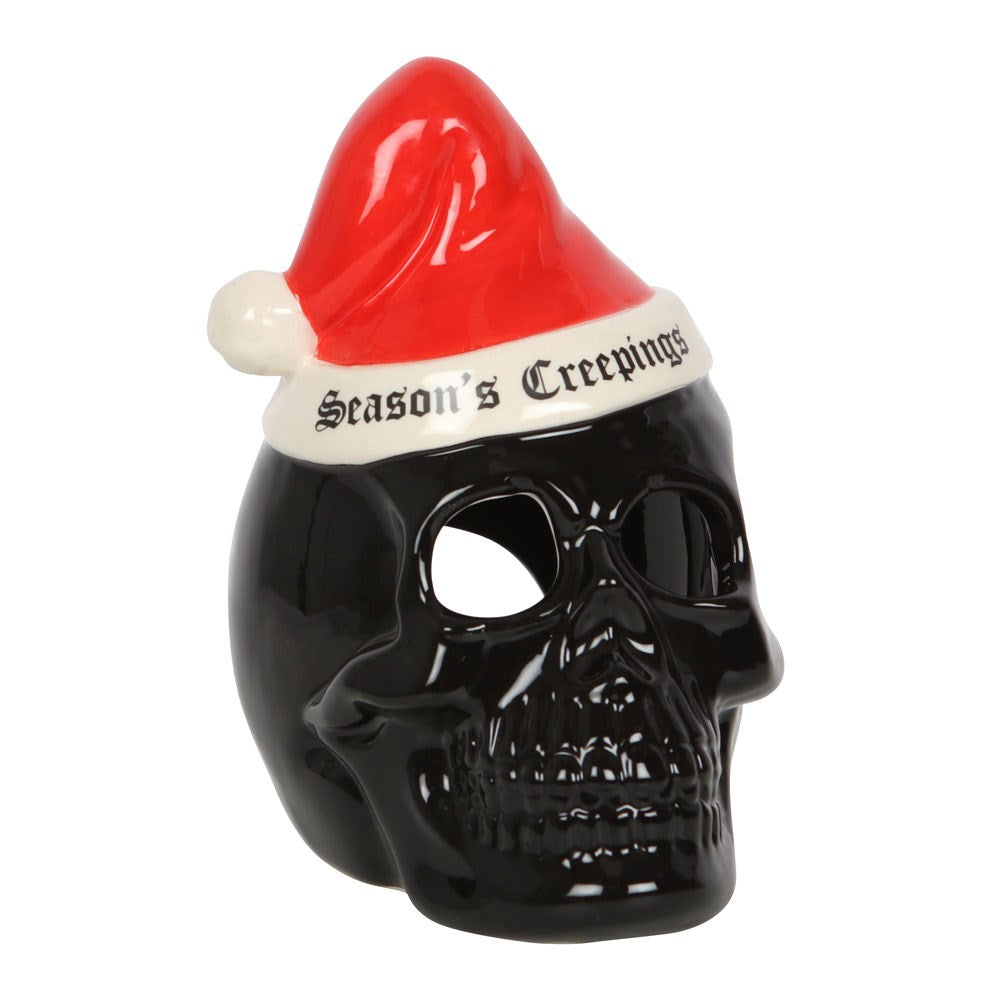 Father Christmas Skull Tealight Holder