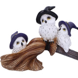 Feathered Broomstick Owl Figurine