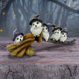 Feathered Broomstick Owl Figurine