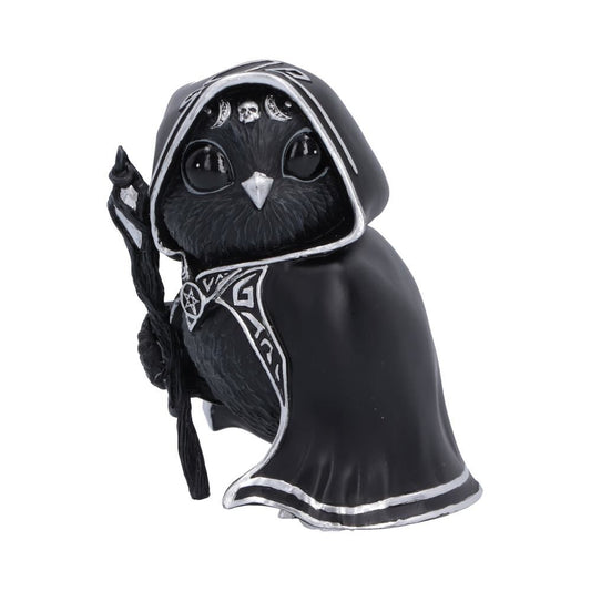 Featheros Cult Cuties gothic owl figurine holding a magical staff