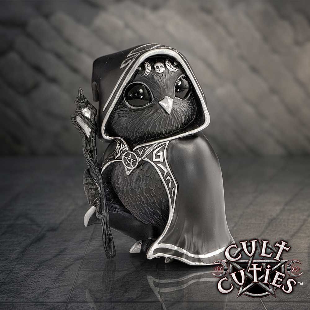 Featheros Cult Cuties gothic bird figurine promotional display