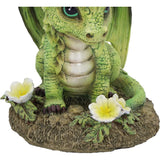 Freesia Flower Dragon Figurine