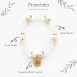 Friendship Quartz Crystal Essential Oil Bracelet