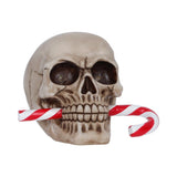 Frostbite Candy Cane LED Skull