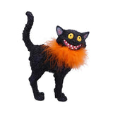 Furdinand Black Cat Feather Boa Figurine