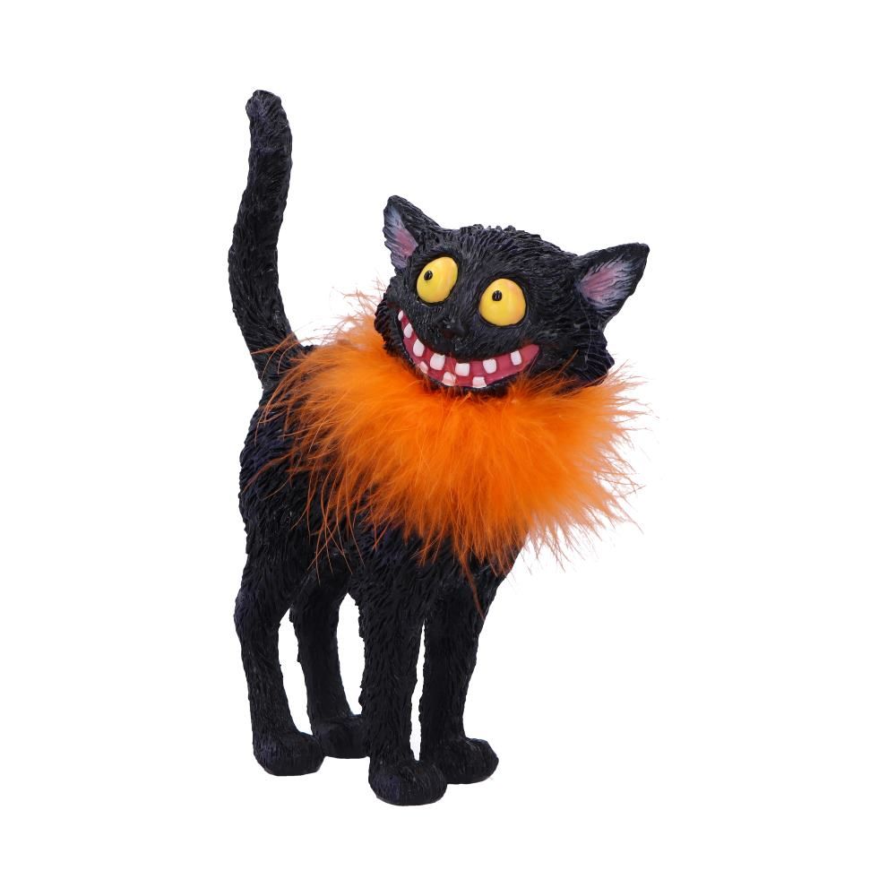 Furdinand Black Cat Feather Boa Figurine