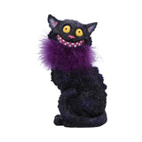 Furgus Black Cat Feather Boa Figurine