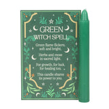 Pack of 12 Green Witch Spell Candles