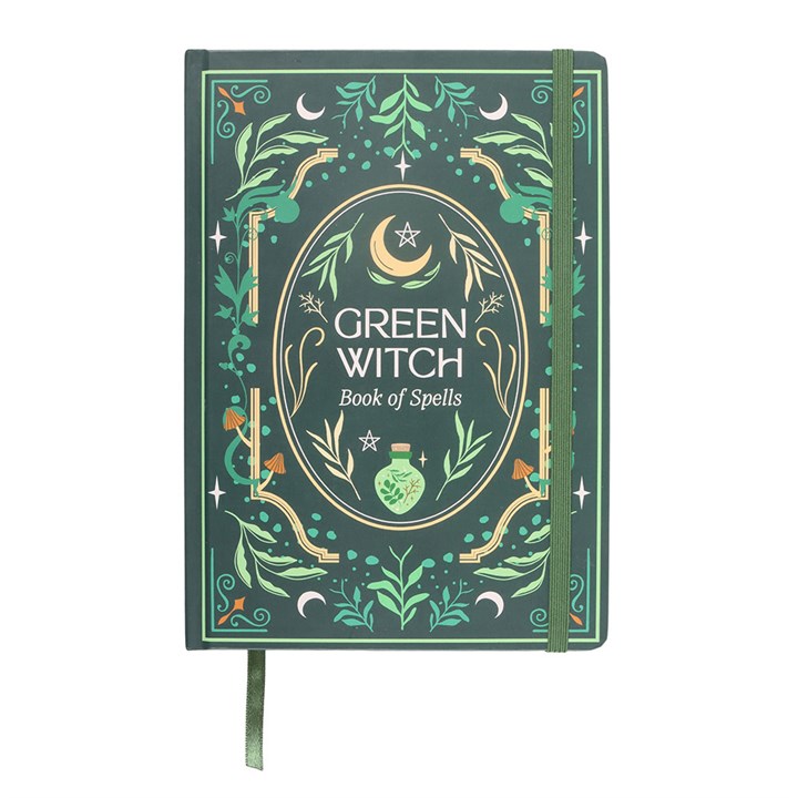 Green Witch A5 notebook front cover